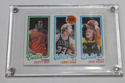 LARRY BIRD SCOTT MAY JACK SIKMA 1980-81 TOPPS  BOSTON CELTICS - Image 1 of 4