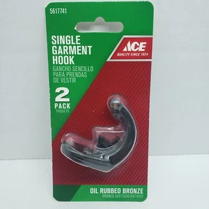 ACE Single Garment Hook Oil Rubbed Bronze 2 Pack   #5617741 - Picture 1 of 2