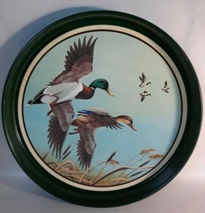 1981 Avon Chesapeake Collection Mallards in Flight Metal Tray Cabin Decor 12" - Picture 1 of 5