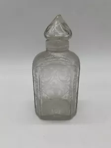Atemberaubende original antike georgische Schraubverschluss Flasche Radschliff Gravur - Bild 1 von 11