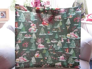 Tesco Cath Kidston Lovely Green Festive Print Shopping Tote Bag New - Picture 1 of 8