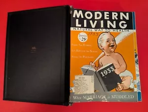 Modern Living Zeitschrift - 1933 kompletter Jahrgang 12 Hefte Satz - Vintage 1930er Elbbbinder - Bild 1 von 24
