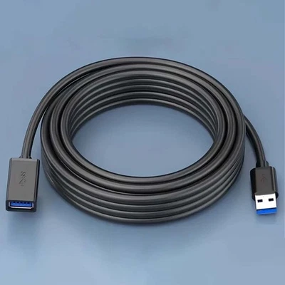 New USB 3.0 24AWG High Speed Cable EXTENSION Lead A Plug to Socket 1m/2/5m - Image 1 of 4