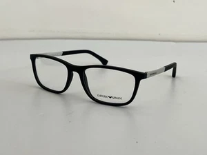 NEW Emporio Armani EA3069 5063 Mens Black Rubber DEMO LENSE Eyeglasses Frames - Picture 1 of 20