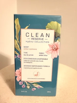 Clean Reserve Amber Cashmere Eau de Parfum EDP Spray 3.4 fl oz New Sealed - Image 1 of 3