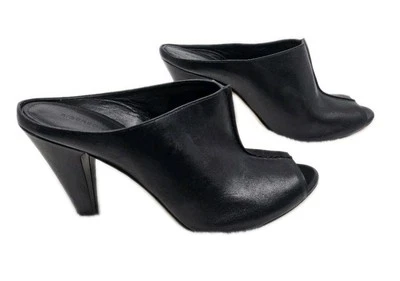 Sigerson Morrison verity black leather slip-on heel mules 5.5/UK 3/IT 36 - Image 1 of 4