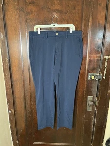 NWT Club Room Mens Navy Blue 4-Way Stretch Chino Pants Size 33x30 (36x30) New - Picture 1 of 11