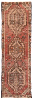 Tapete de corredor vintage feito à mão 2'10" x 9'4" tapete de lã oriental tradicional - Imagem 1 de 4