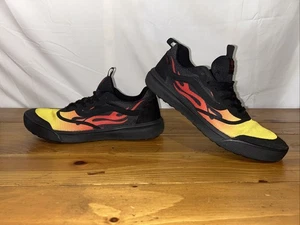 Vans UltraRange Shoes Mens Size 13 Black Yellow Flame UltraCush Low Top Sneakers - Picture 1 of 8