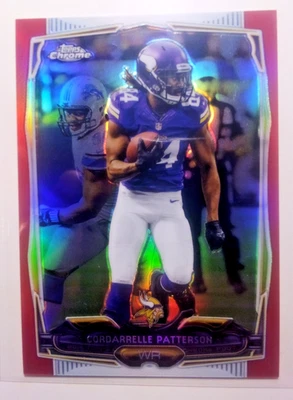 2014 Topps Chrome Cordarrelle Patterson Mini Red Refractor #4/5 Vikings - Image 1 of 2