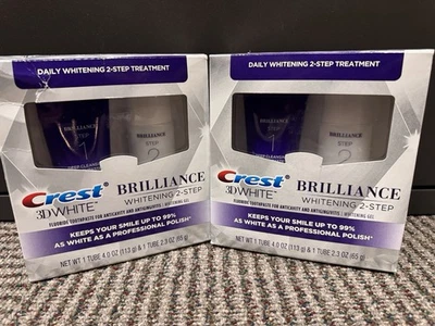 Crest 3D White Brilliance Daily Whitening 2-Step Treatment - NEW - Image 1 of 3