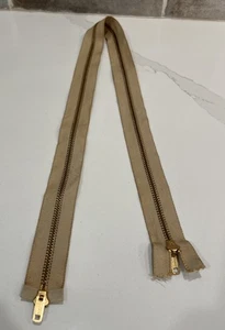 Garra vintage 32” 2 vías separadora cremallera de latón - beige - LEER - Imagen 1 de 3