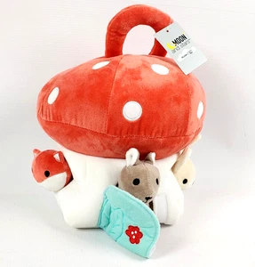 Peluche Mushroom Critter House con animales de peluche ciervo conejo zorro luna y estrellas - Imagen 1 de 8