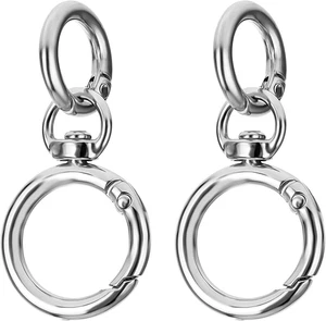 2 juegos llaveros metal ganchos giratorios anillos clips o resorte hágalo usted mismo artesanías - Imagen 1 de 12