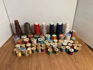 Lot of 61 Spools Of Assorted Vintage Thread Coats & Clark’s Clarks Lily Belding - Picture 1 of 1