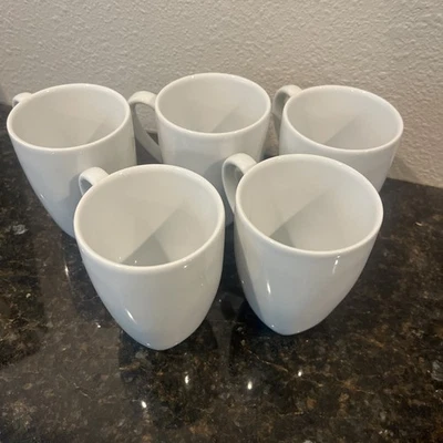 IKEA 365+ Juego de 5 tazas blancas Susan Pryke 4" 21986 usadas en excelente estado hechas en Portugal v1 Foto 1 de 4
