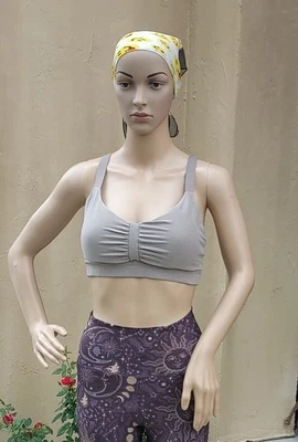 Racer-Back Sports Bra by Beyond Yoga (Spacedye On Center Bra) M, birch heather - Image 1 of 4