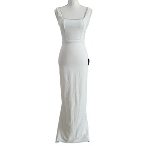 LULUS Timeless Poise White Strass Square Neck Backless Maxi Dress - Size XS - Bild 1 von 6