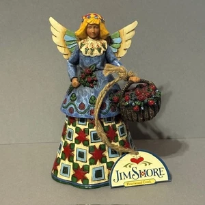 Jim Shore Enesco Angel Figurine Sculpture Heartwood Creek Basket Roses Tag Vtg - Picture 1 of 4