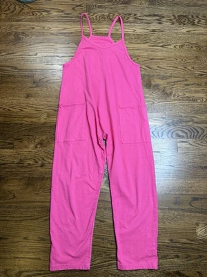 Girls One Piece Pink Casual Jumpsuit Oversized Romper Size 8-10 - Image 1 of 4
