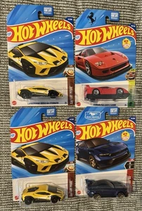 2025 HOT WHEELS FERRARI F40 COMPETIZIONE LOT OF 4 FRESH Lamborghini mustang - Picture 1 of 13