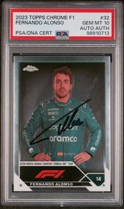 2023 TOPPS CHROME FORMULA 1 #32 FERNANDO ALONSO IN PERSON AUTO - Picture 1 of 2