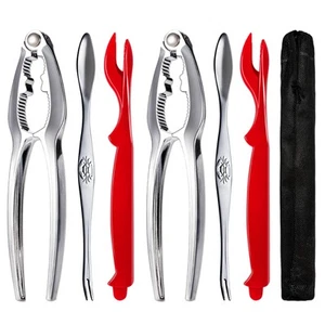 Crab Leg Crackers - Crab Crackers and Tools Set with Stainless Steel Seafood ... - Picture 1 of 8