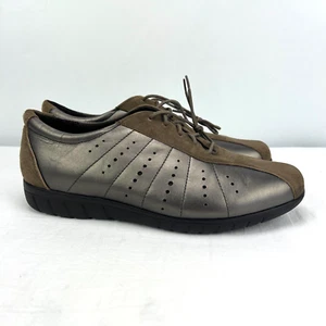 Munro American Women's Shoes Size 11 WW Wide Metallic Bronze Brown Suede Lace Up - Picture 1 of 11