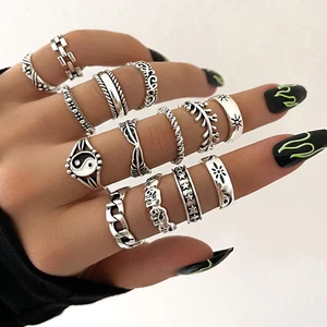 Gold Rings for Women Non Tarnish Stocking Stuffers Stackable Rings Set Boho M... - Picture 1 of 1