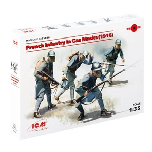 Französische Infanterie in Gasmasken (1918) 4 Figuren ICM35696 Maßstab Modellbausatz 1:35 - Bild 1 von 9