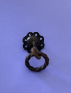 Vintage Drawer Pull Round Ring Drop Handle Cabinet Hardware Rope Design - Picture 1 of 6