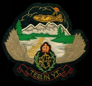 WW2 RCAF Teslin Y.T. Royal Canadian Air Force Felt Patch S-18 - Picture 1 of 2