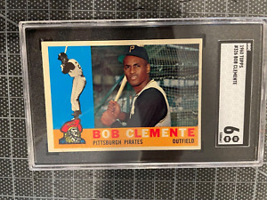 1960 TOPPS #326 ROBERTO BOB CLEMENTE PITTSBURGH PIRATES BASEBALL CARD SGC 6 EX/M