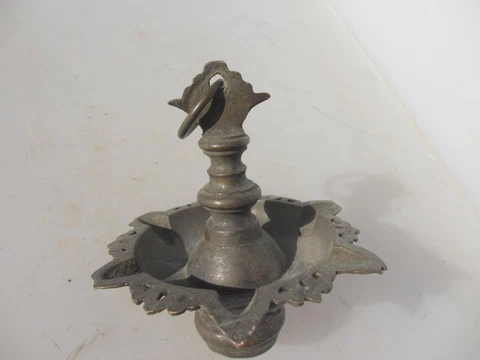 Antique Brass Church Hanging Incense Burner Lighting Part Victorian Old Cover