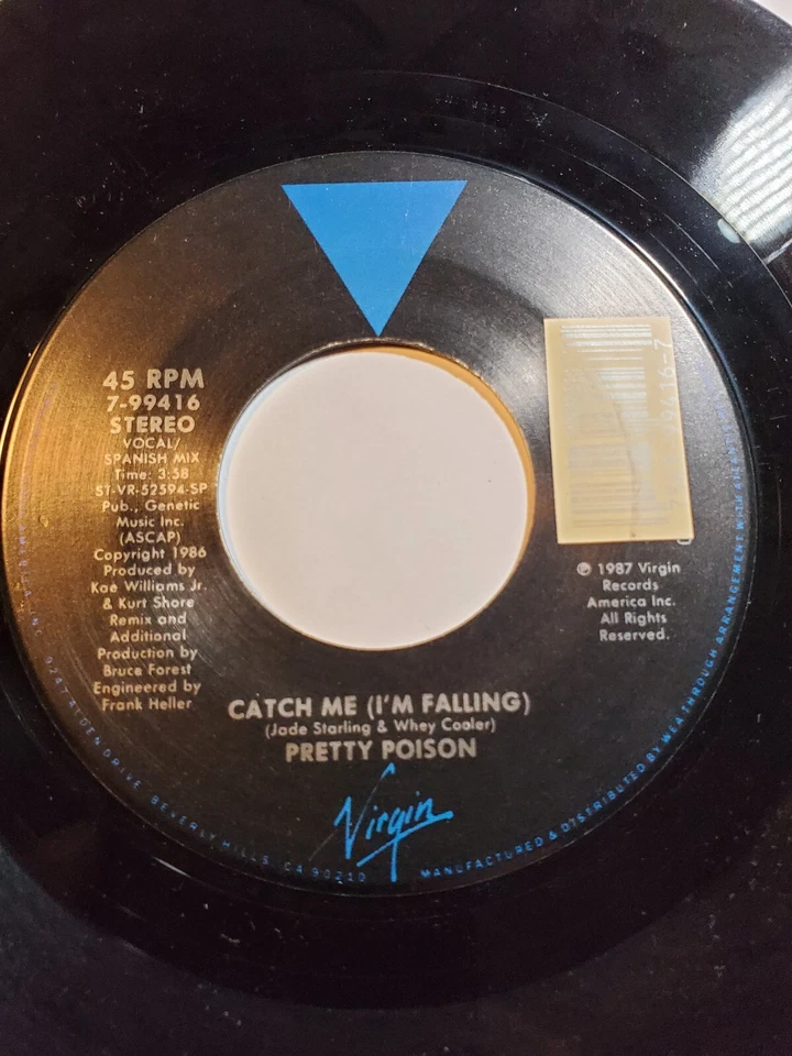 PRETTY POISON Catch Me I'm Falling VIRGIN 99416 45RPM VG+ F185 - Image 1 of 1