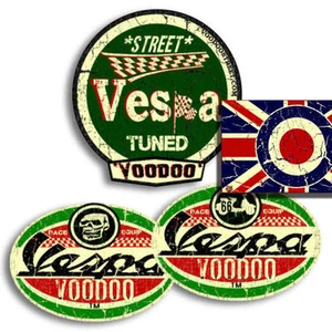 Vespa Adesivi, Adesivo + Gratis Tondo Union Jack Adesivo - Bild 1 von 1