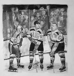 Three Stooges, 3 Stooges, Original Art COPY Hockey Stooges. - Picture 1 of 1