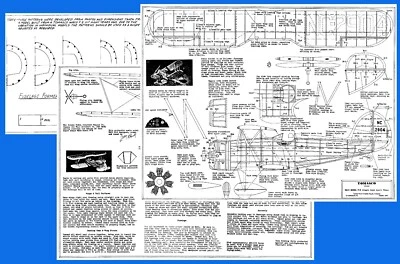 Tomasco Model Airplane Plans (FF): Waco F-3 12" Wingspan Scale Rubber-Powered - Image 1 of 2