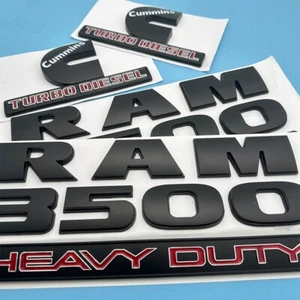 4x Fender Door Emblems For 2013-2018 RAM 3500 Heavy Duty Cummins Turbo Diesel - Picture 1 of 8
