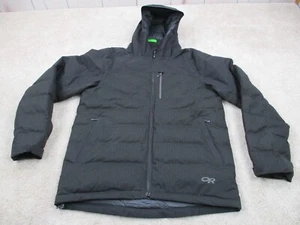 Outdoor Research Blacktail Down Jacket Men Medium Hooded Full Zip Winter Coat - Picture 1 of 14