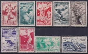 F-EX41487 MONACO MLH 1948 OLYMPIC GAMES ATHLETISM BASKET SWIMMING SAILING. - Picture 1 of 2
