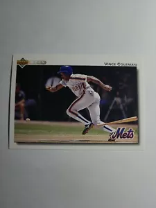VINCE COLEMAN 1992 UPPER DECK BASEBALL CARD # 131 D4733 - Picture 1 of 1
