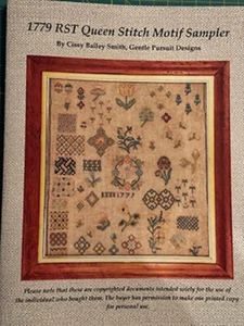1779 RST Queen Stitch Motif Sampler~Gentle Pursuit Designs - Picture 1 of 1
