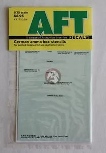 Archer 1/35 Deutsche Munitionskiste Schablonen unp Nebelträger Wurfrahmen (weiß) AR77005W - Bild 1 von 1