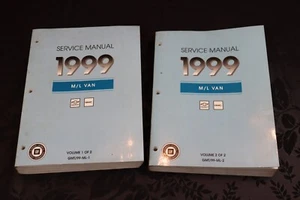 1999 FACTORY GMC SAFARI & CHEVY ASTRO M/L VAN SERVICE MANUAL SET 2 VOLUMES - Picture 1 of 3
