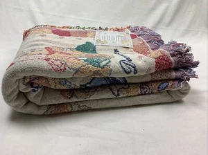 Priscilla Hillman 1995 Cherished Teddies Tapestry Throw Blanket Afghan Cotton - Picture 1 of 11