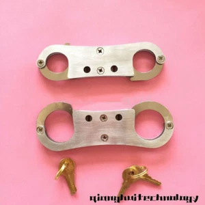 New Stainless Steel Finger Cuffs Thumb Toe Handcuffs Restraint Body Thumbcuffs - Picture 1 of 14