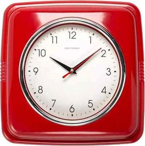 Quadratische leise Retro 11 Zoll Mid Century Modern Küche Esszimmer Retro Wanduhr - Bild 1 von 2