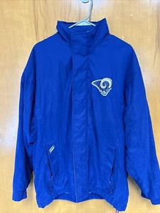 VTG 90's GIII Carl Banks ST. Louis Rams NFL Jacket Men's Size Med Navy Blue Rare - Picture 1 of 4