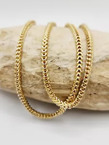 10KT Yellow Gold *Hollow Franco Chain 2 tones Diamond Cut 18.0 inches x 2.73mm - Picture 1 of 6